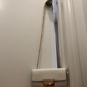 MK clutch with chain shoulder strap